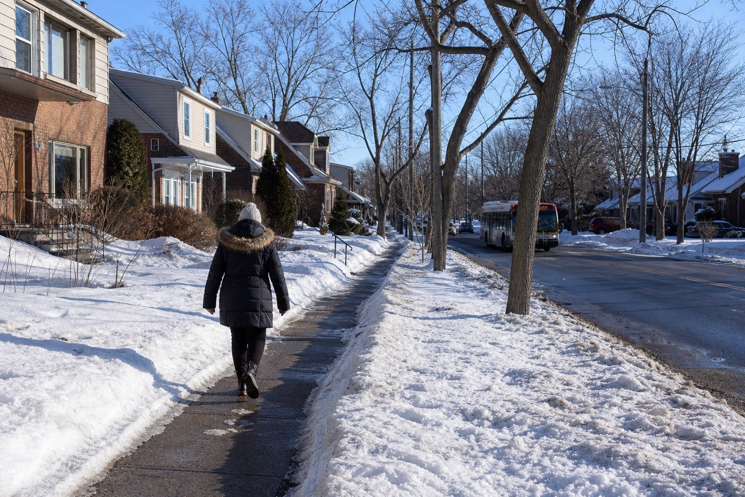 Ordinary suburban road conditions in Ottawa